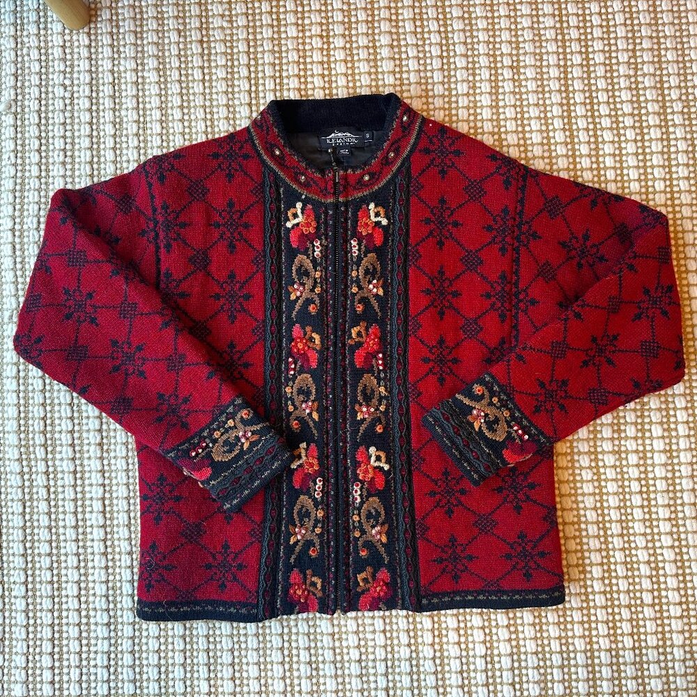 Vintage Icelandic Wool Cardigan